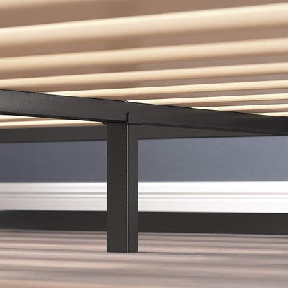 ZINUS Joseph Metal Platforma Bed Frame, Mattress Foundation, Wood Slat Support, No Box Spring Needed, Sturdy Steel Structure, Full, Black