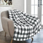 PAVILIA Light Grey Buffalo Plaid Throw Blanket for Couch, Soft Checkered Flannel Fleece Blanket for Sofa, Grey White Plaid Decorative Couch Throw, Warm Cozy All Season Fall Blanket Decor Gift, 60x80