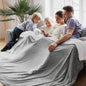 Bedsure GentleSoft Sherpa Fleece Oversized Cal King Blankets for Bed - Thick and Warm Throw for Women and Men, Soft Fuzzy Plush Large Blanket for Winter, Light Grey, 112x98 Inches