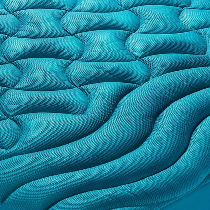 SLEEP ZONE King Size Cooling Mattress Pad, Premium Zoned Quilted Fitted Mattress Topper, Elastic Mattress Protector Cover, Machine Wash Durable, Deep Pocket 8-21 inch, Teal, King