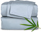 Queen Sheets by Pure Bamboo, Genuine 100% Organic Viscose Derived from Bamboo Bed Sheet Set, Luxuriously Soft & Cooling, Double Stitching, Lifetime Quality Promise (Queen, Sterling Blue)