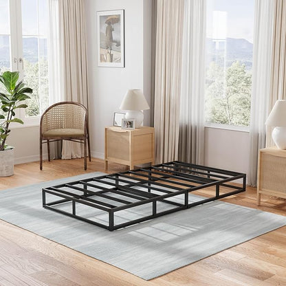 Twin Box Spring 9 Inch High Profile Strong Metal Frame Mattress Foundation, Quiet Noise-Free,Easy Assembly, 3000lbs Max Weight Capacity