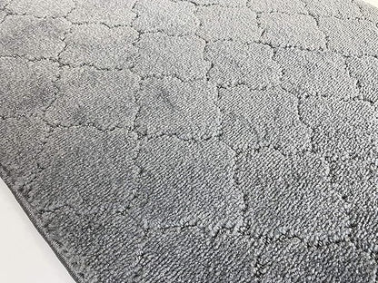 Custom Size Modern Runner Rug Carpet for Hallway Entryway Foyer Kitchen, Slip Resistant Latex Rubber Backed 31 inch Wide X Customized Length, Clouds Grey, 31 inch X 20 feet
