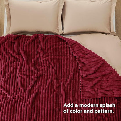 Bedsure GentleSoft Deep Red California King Size Blanket for Bed - Cozy Soft Blankets for Women, Cute Small Fleece Throws for Girls, Birthday Gifts for Women, 102x96 Inches
