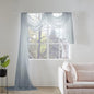 KEQIAOSUOCAI Grey Sheer Window Scarf Valance Sheer Fabric for Draping Curtain Toppers for Wedding Party Girls Room Bed Canopy Scarves 52 Inches Wide by 216 Inches Long Grey