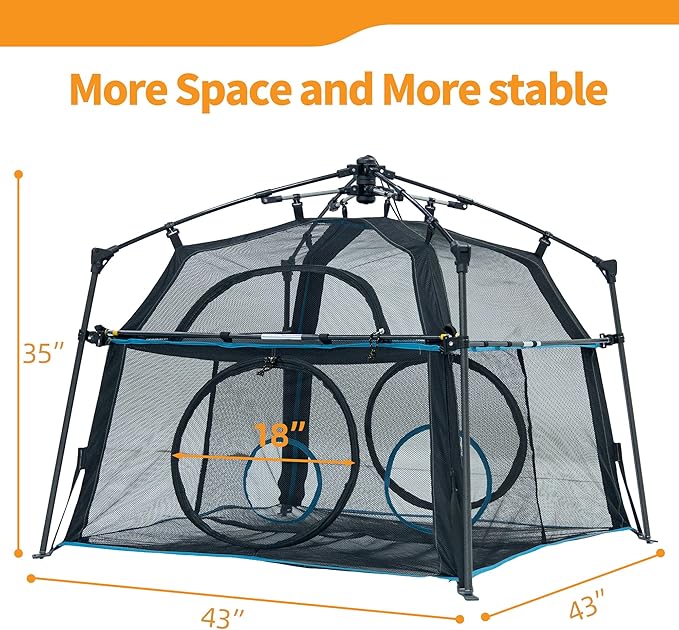 Cat Enclosure and Cat Tower Tent with Two Styles of canopiesfor Indoor and Outdoor,X-Large Outdoor Catio, Cat Tent,Portable and Foldable,Two Doors Design can Assemble More Shapes (Patented)-Mewly Pet