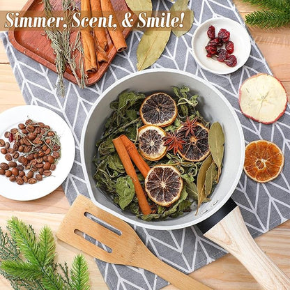 3 Pack Christmas Potpourri Simmer Pot Kit, Holiday Stovetop Potpourri, Botanical Air Freshener Sachets, Festive Bowl Filler Decor for Home Fragrance, Housewarming & Hostess Gifts