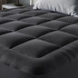 Ultra Soft Full Size Mattress Topper - Viscose Made from Bamboo Pillow Top Mattress Pad for Back Pain Relief - Naturally Cooling for Hot Sleepers, Black