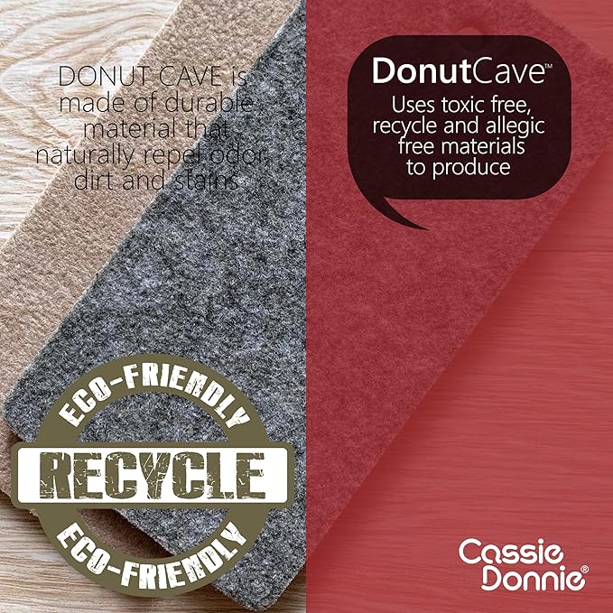 Cat Tunnel Bed for Indoor Cats, Medium Large, Donut Cave House up to 22 Lbs, Spacious for 2 Kittens (Brown)-Mewly Pet