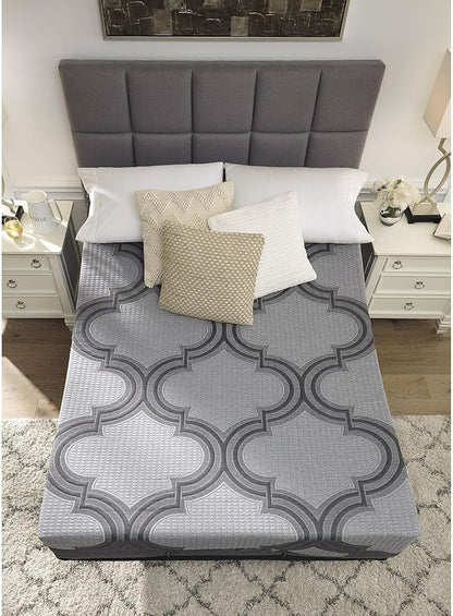 Signature Design by Ashley Twin Size 1100 11 Inch Hybrid Mattress with Support & Pressure Relief Cooling Gel Memory Foam, Fiberglass Free, Mattress In A Box