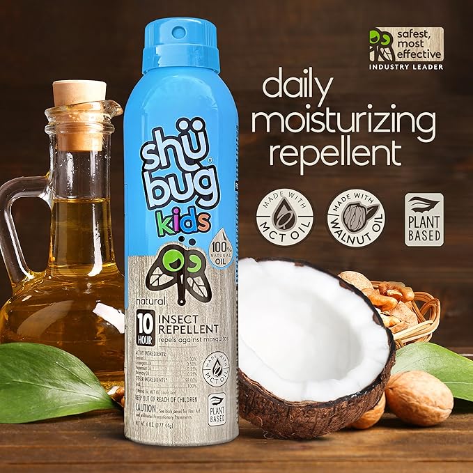 [2 Count] - Mosquito Repellent Spray - Plant Based Active Insect Protection, DEET-Free, Long-Lasting 10-12 Hour Protection - 6oz-Mewly Pet