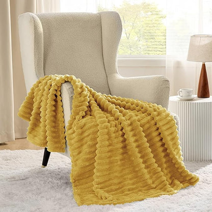Bedsure GentleSoft Honey Throw Blanket for Couch - Super Soft Cozy Blankets for Women, Cute Small Blanket for Girls, 50x70 Inches