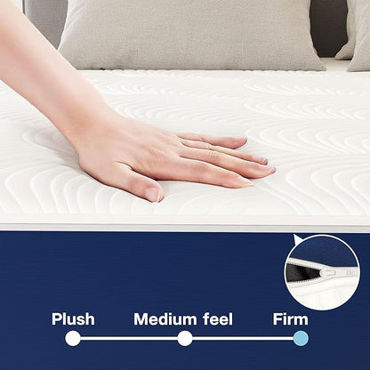 Swbvs Firm Queen Mattress, 12 Inch Cooling Memory Foam Queen Size Mattress with Removable Zippered Cover for Easy Cleaning, Pressure Relief & Firm Support