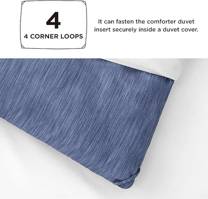 Bedsure King Size Comforter Set - Infinity Blue Soft Bedding for All Seasons, Cationic Dyed Bed Set, 3 Pieces, 1 King Size Comforter (104"x90") and 2 Pillow Shams (20"x36"+2")