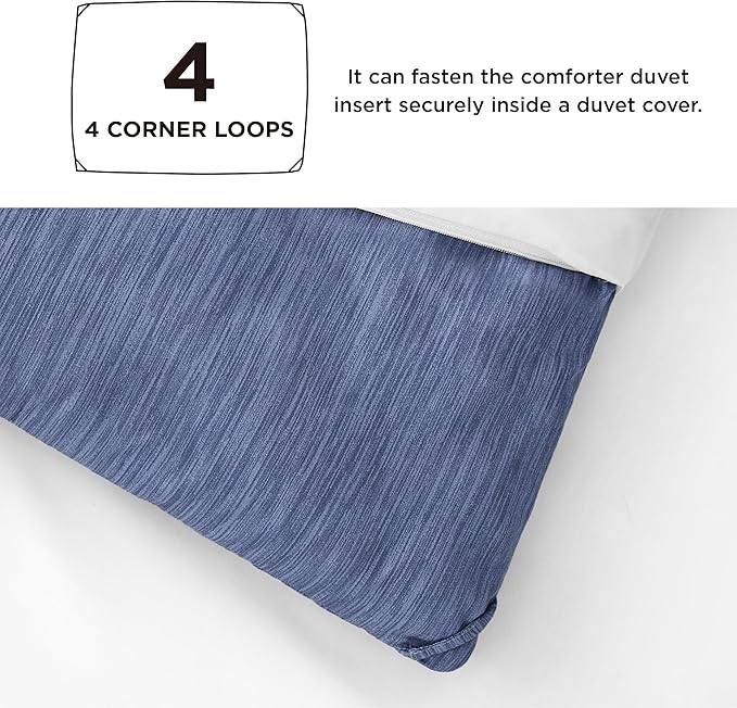 Bedsure Twin/Twin XL Comforter Set - Infinity Blue Soft Bedding for All Seasons, Cationic Dyed Bed Set, 2 Pieces, 1 Twin Size Comforter (68"x88") and 1 Pillow Sham (20"x26"+2")