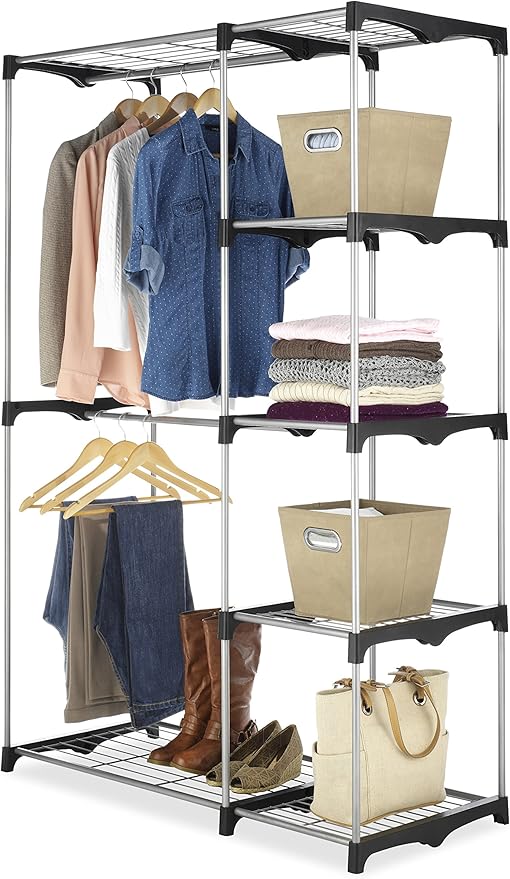 Whitmor Modern Industrial Freestanding Closet Organizer