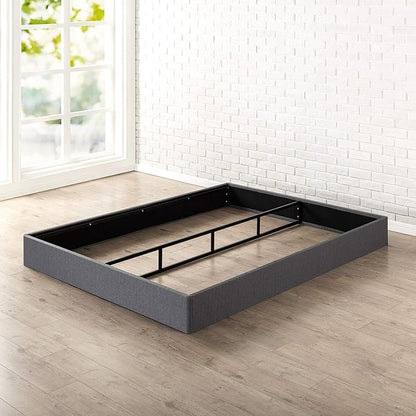 ZINUS Upholstered Metal and Wood Box Spring, 7.5 Inch Mattress Foundation, Easy Assembly, Fabric Paneled Design, King