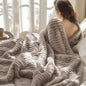 Bedsure GentleSoft Mocha Meringue Fleece Blanket for Couch - Cozy Soft Blankets for Women, Cute Small Throws for Girls, 50x70 Inches