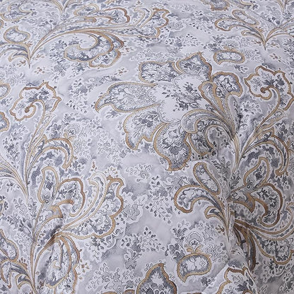 Paisley Comforter Set King Size with Sheets Bed in a Bag – Deep Pocket Fitted Sheet with Elastic Corners, Cozy Comforter, Pillowcases & Shams – Soft Microfiber All Season Bedding – Machine Washable