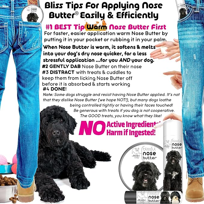 The Blissful Dog Portuguese Water Dog Unscented Nose Butter - Dog Nose Butter, 2 Ounce-Mewly Pet