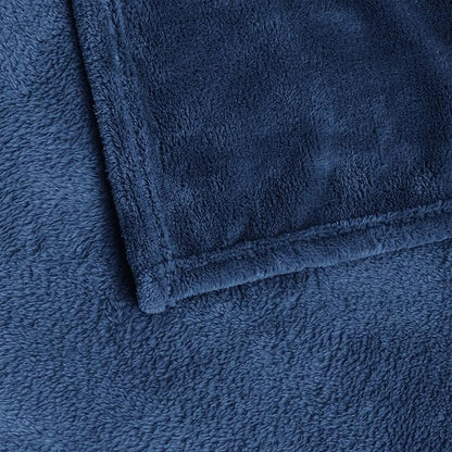 BEDELITE Fleece Blanket Navy Blue Throw Blankets for Couch & Bed, Luxury Plush Cozy Fuzzy Blanket 50" x 60", Super Soft Warm Lightweight Throw Blanket for Travel Camping