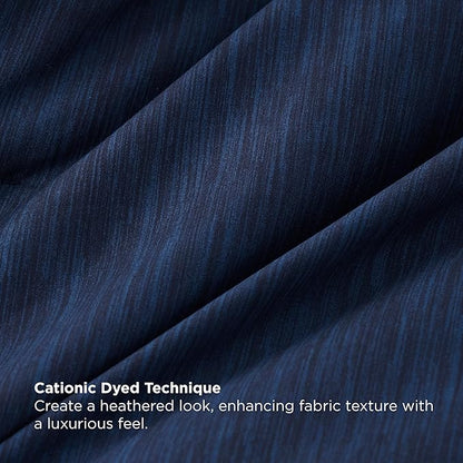 Bedsure King Size Comforter Set Navy - Bed in a Bag King Bedding 7 Pieces, Cationic Dyed Bed Set Gift for Family, Navy Soft Bedding for All Seasons Comforter with Sheets, Pillowcases & Shams