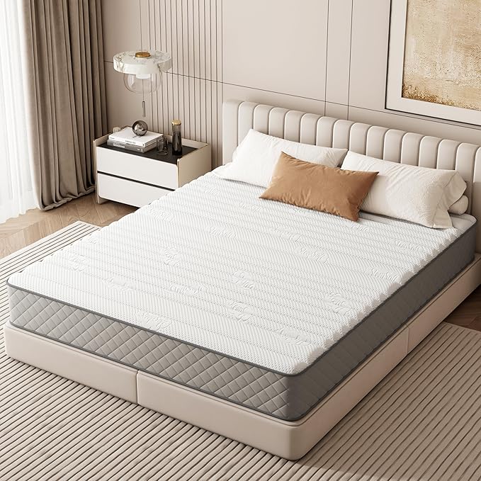 PurrJoys Full Mattress, 10 Inch Hybrid Double Mattress with Cooling Gel Memory Foam and Pocket Springs, CertiPUR-US Certified, Medium Firm