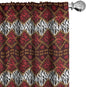 Ambesonne Savannah Curtains, Animal Skin Stripes as Diamond Shapes Pattern Wild Life Concept Native Art, Window Treatments 2 Panel Set for Living Room Bedroom, Pair of - 28" x 95", Red Brown