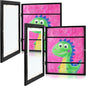 Zenacolor Kids Artwork Frames Changeable - Front-Opening to Display & Store 100 pcs - Set of 2 Kids Art Frame Includes Wall Hooks & Stand - 10x12.5cm - Black