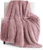 Bedsure GentleSoft Fluffy Dusty Pink Throw Blanket Gifts for Women, Girls, Soft Fleece Cozy Fuzzy Sherpa Plush Warm Minky Thick Faux Fur Throws for Couch, Dark Pink Decor Blanket Gifts for Her, 50x60
