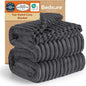 Bedsure GentleSoft Grey Fleece Queen Blanket for Couch - Cozy Soft Blankets for Women, Cute Small Throws for Girls, 90x90 Inches