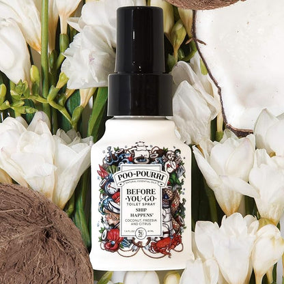 Poo-Pourri Ship Happens Before You Go Toilet Spray 1.4 Ounce Bottle, 5 Pack
