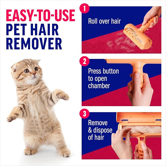 ChomChom Roller Pet Hair Remover - Reusable Cat and Dog Lint Rollers for Furniture, Couch, Car, and Clothes - Limited Cat Edition﻿-Mewly Pet