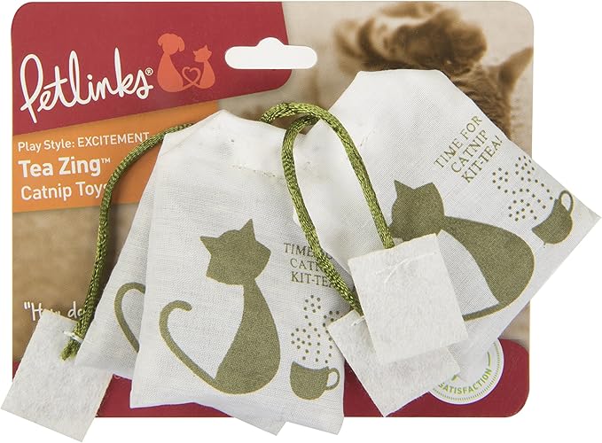 Petlinks (3 Set) Tea Zing Catnip Cat Toys - Randomly Selected Color, 3 Set-Mewly Pet