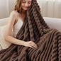 Bedsure GentleSoft Fondue Fudge Fleece Blanket for Couch - Cozy Soft Blankets for Women, Cute Small Throws for Girls, 50x70 Inches