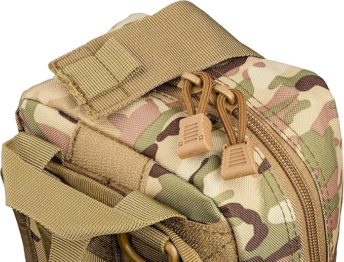 Scherber Premium IFAK Kit Trauma Pack Fully Stocked MOLLE Pouch w/CAT Tourniquet, HyFin Vent Chest Seal, & Israeli Bandage Trauma Kit for Emergency, Gunshot, Bleeding, & Major Wound Care (Camouflage)-Mewly Pet