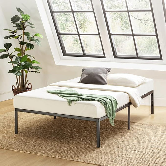 Best Price Mattress Twin XL 14 Inch Black Metal Platform Bed Frame