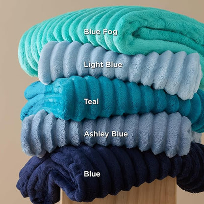 Bedsure GentleSoft King Blanket for Couch - Cozy Soft Blankets for Women, Cute Large Throws for Girls, Ashley Blue, 108x90 Inches