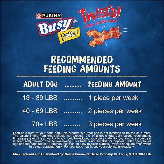 Purina Busy with Beggin’ Twist’d Adult Dog Chew Bone Treats - 10 ct. Pouch-Mewly Pet