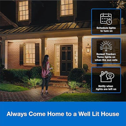 Lutron Caseta Original Smart Light Switch Kit w/ Wall Plate and Smart Hub, Compatible w/ Alexa, Apple Home, Google Home, Single-Pole/3 Way, 5 Amp, P-BDG-PKG1WS