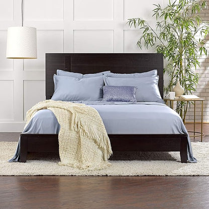 Full Sheets by Pure Bamboo, Genuine 100% Organic Viscose Derived from Bamboo Bed Sheet Set, Luxuriously Soft & Cooling, Double Stitching, Lifetime Quality Promise (Full, Sterling Blue)