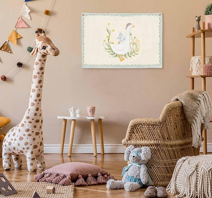 Silly Goose Nursery Rectangular Canvas Banner-Boho Flag Wall Sign Decor for Boys Toddler Kid, Baby Room Above Crib Bedroom Playroom Kindergarten Reading Room Decor-Baby Shower Birthday Christmas Gift