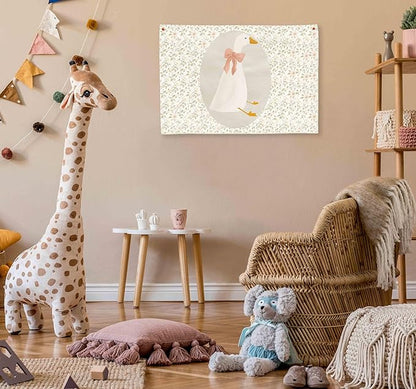 Silly Goose Nursery Rectangular Canvas Banner-Flag Wall Sign Decor for Boys Girls Toddler Kids,Baby Room Above Crib Playroom Reading Room Bedroom Decor-Easter Baby Shower Birthday Christmas Gift