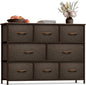 Sorbus Dresser with 8 Drawers - Chest Organizer Unit with Steel Frame Wood Top & Handle Easy Pull Fabric Bins for Clothes - Wide Storage Furniture for Bedroom, Hallway, Living Room, Nursery & Closet