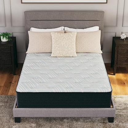 Signature Design by Ashley California King Size Palisades 14 Inch Firm Hybrid Mattress with Quick Response Gel Memory Foam, Fiberglass Free, Mattress In A Box