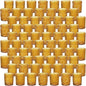 70pcs Assorted Votive Candle Holders - Amber Glass Tea Lights Candle Holder in Bulk, Tealight Candle Holder for Table Centerpiece Wedding Decor Home Decoration