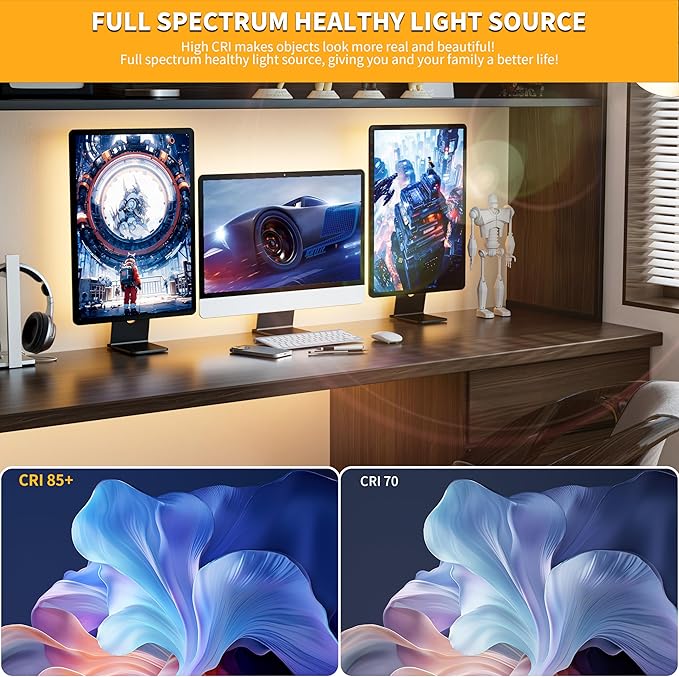 PAUTIX COB LED Strip Light 5V USB 6.56ft/2m 640LEDs 1200lm Dimmable LED Strip Light 3000K Warm White CRI90+ USB TV Backlight,Flexible Under Cabinet Tape Light for Bedroom,Kitchen,Home DIY Lighting