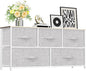 YITAHOME 5 Drawer Dresser - Fabric Storage Tower, Organizer Unit for Bedroom, Living Room, Hallway, Closets - Sturdy Steel Frame, Wooden Top & Easy Pull Fabric Bins