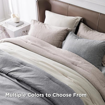 Bedsure California King Comforter Set - Soft Microfiber Bedding for All Seasons, 3 Pieces, 1 Comforter 104"x96" and 2 Pillow Shams 20"x36"+2"