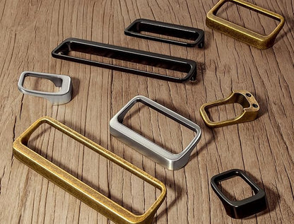 Goo-Ki Antique Brass Cabinet pulls with 3''(76mm) Hole Center,Modern Zinc Alloy Finger Pulls for Drawer,Wardrobe,Cupboard,6 Pack